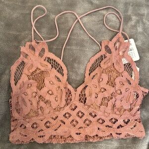 Free People bralette in color rose - size small
